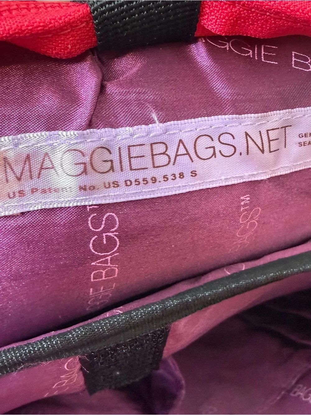 Maggie Bags Seatbelt Laptop Messenger Bag Deep Pink Woven Work Bag Travel Tote